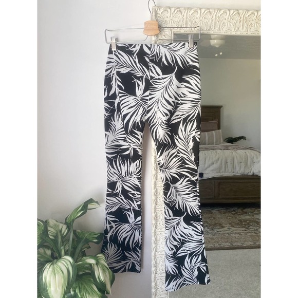 Zara Jacquard Tropical Printed Pull On Pants - Picture 6 of 7